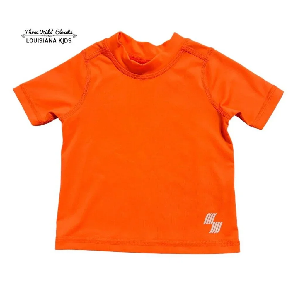 Place Sport 12-18m Bright Orange Swim Rashguard